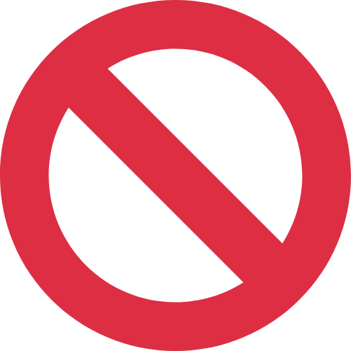 Signes d'interdiction